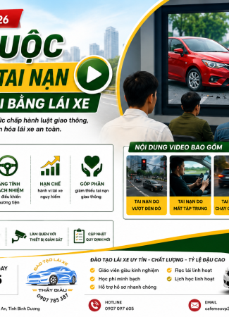 Từ Tháng 5/2026: Bắt Buộc Xem Video Tai Nạn Trước Khi Thi Bằng Lái Xe