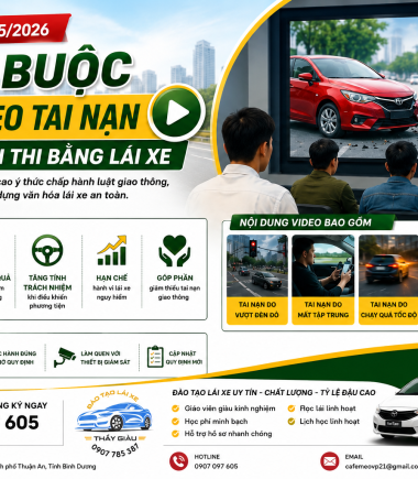 Từ Tháng 5/2026: Bắt Buộc Xem Video Tai Nạn Trước Khi Thi Bằng Lái Xe